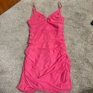 Elegant Pink Mini Dress